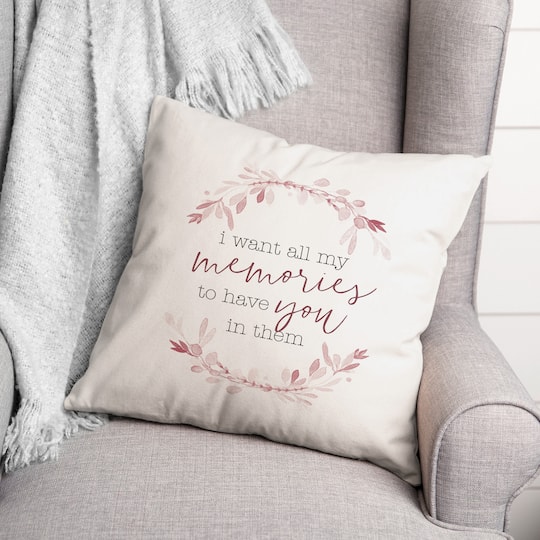 My Memories with You Valentine's Day Throw Pillow